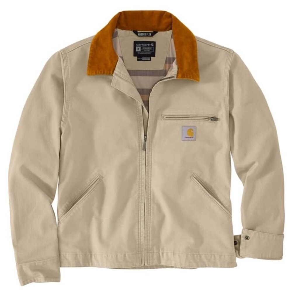 Carhartt Men's Rugged Flex Relaxed Fit Duck Detroit Jacket | Black | 3XL OJ6234 - Picture 10 of 11
